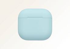 Беспроводные наушники Apple AirPods 5 беспроводная зарядка чехла (Небесно-голубой)