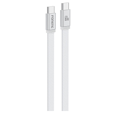 Кабель Foneng X121 USB-C - USB-C плетеный 60 Вт, 1.2 м (Белый)