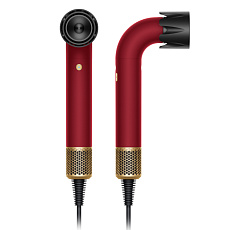 Фен Dyson Supersonic HD17 R Pro для прямых волос (Straight+Wavy), цвет красный вельвет/золотой (Red Velvet/Gold) вилка EU
