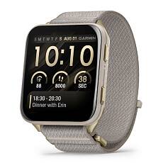 Умные часы Garmin VENU X1 46 мм, корпус: золотистый (Gold), с серым нейлоновым ремешком (French Gray)