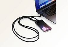 Кабель-ремешок Satechi OntheGo Crossbody Lanyard 60 Вт, 1.5м (Черный)