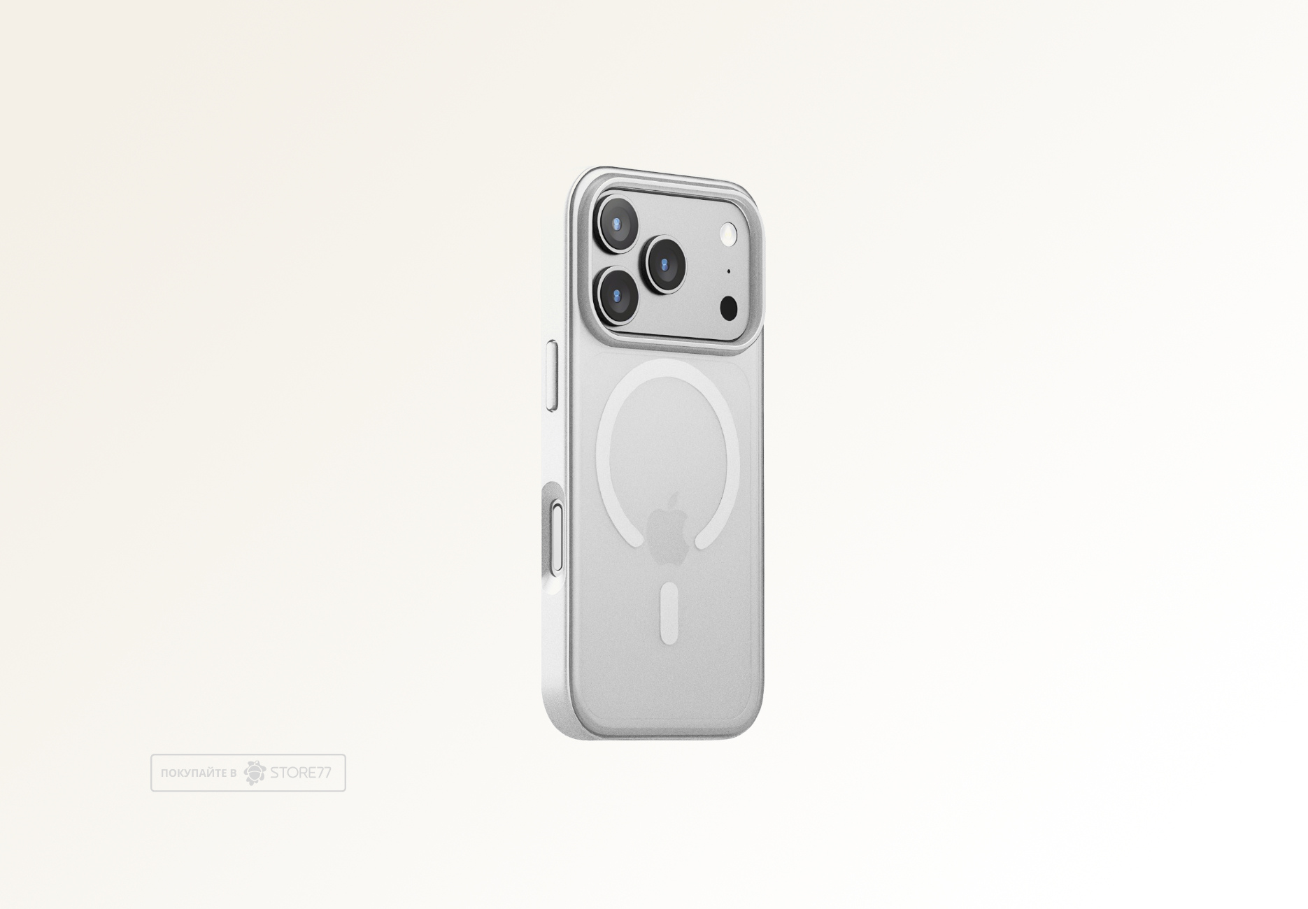 Чехол Gurdini Shockproof с поддержкой MagSafe противоударный для iPhone 17 Pro/18 Pro (Белый)