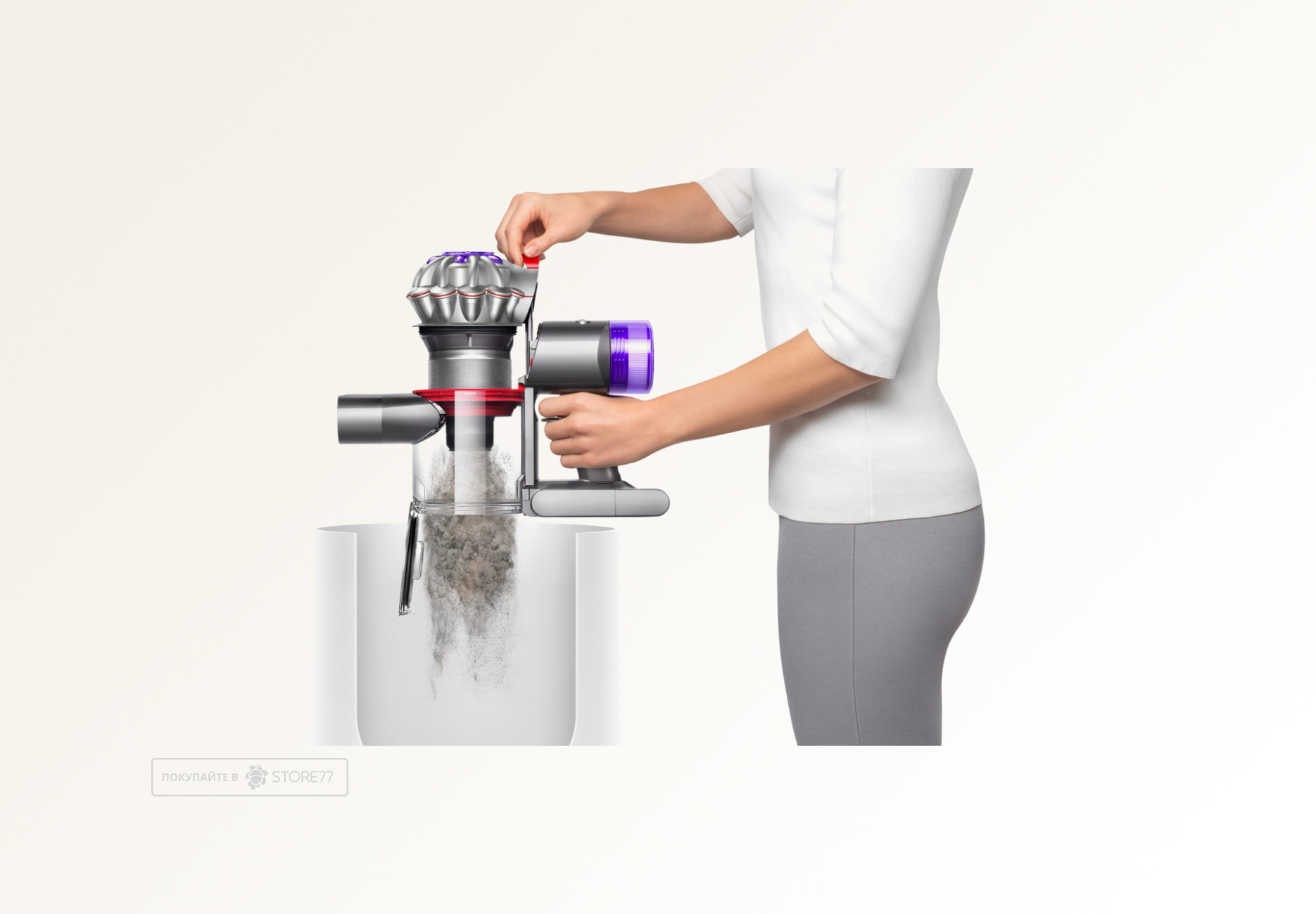 Беспроводной пылесос Dyson V8 (Серебро/Никель) Вилка EU
