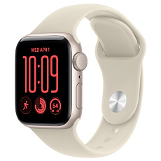 Часы Apple Watch SE 3 (2026) 40 мм, корпус алюминий сияющая звезда (Starlight Aluminium), ремешок Sport Band, цвет: бежевый (Sand), размер: S/M