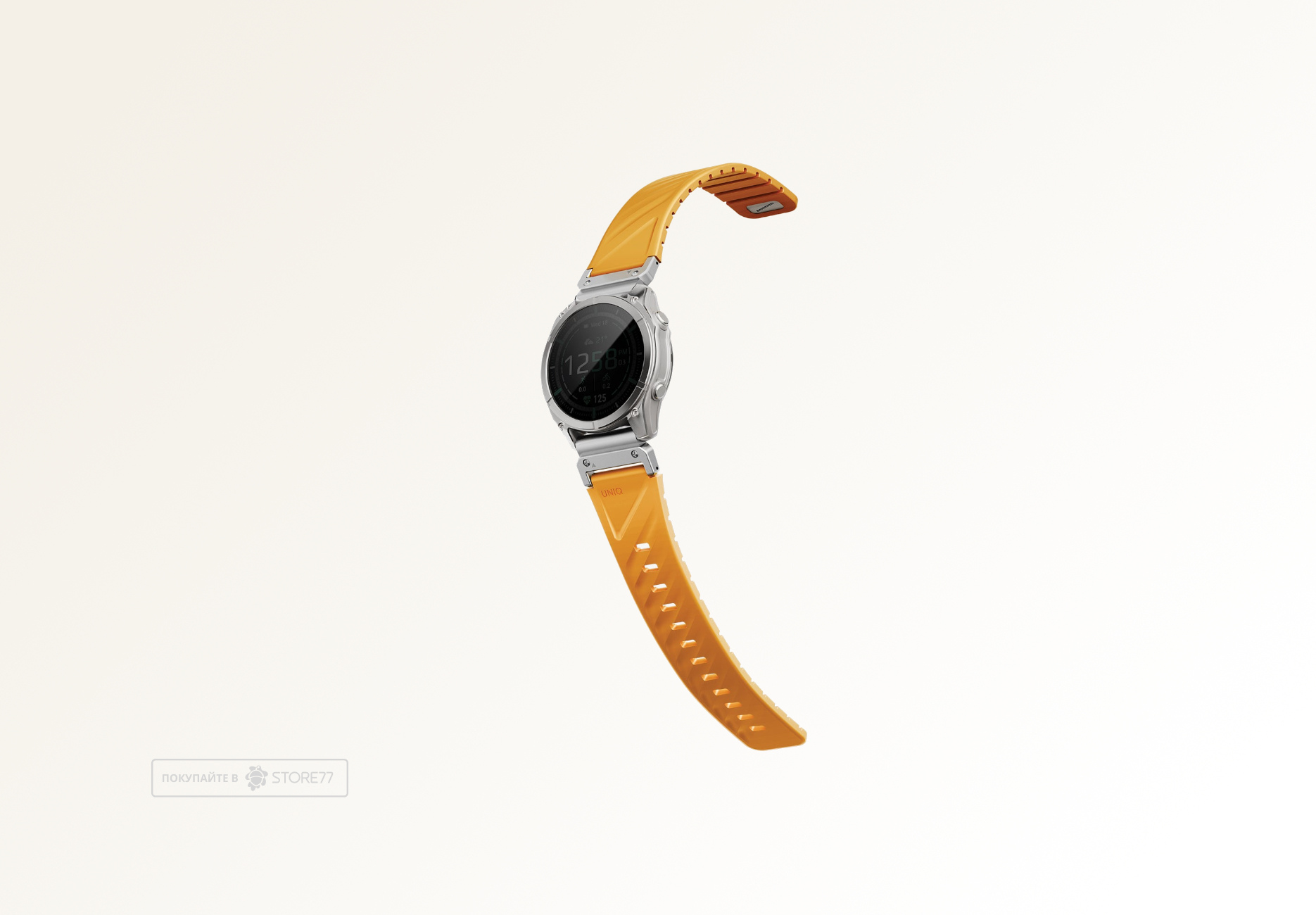 Ремешок Uniq FLUO для часов Garmin 26мм каучуковый (Оранжевый)