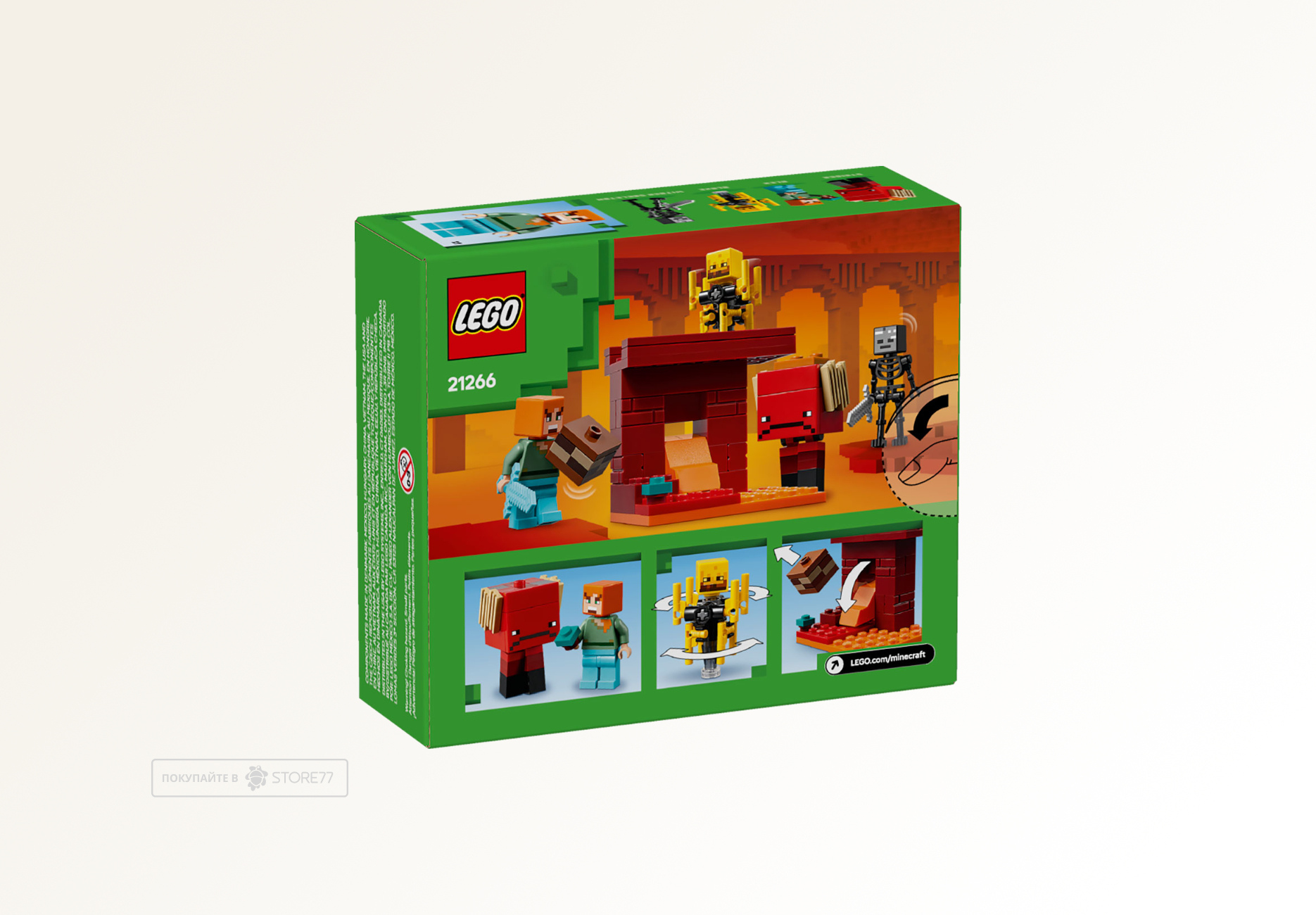 Конструктор LEGO Minecraft 21266 Битва за лаву Нижнего мира Конструктор LEGO Minecraft 21266 Битва за лаву Нижнего мира