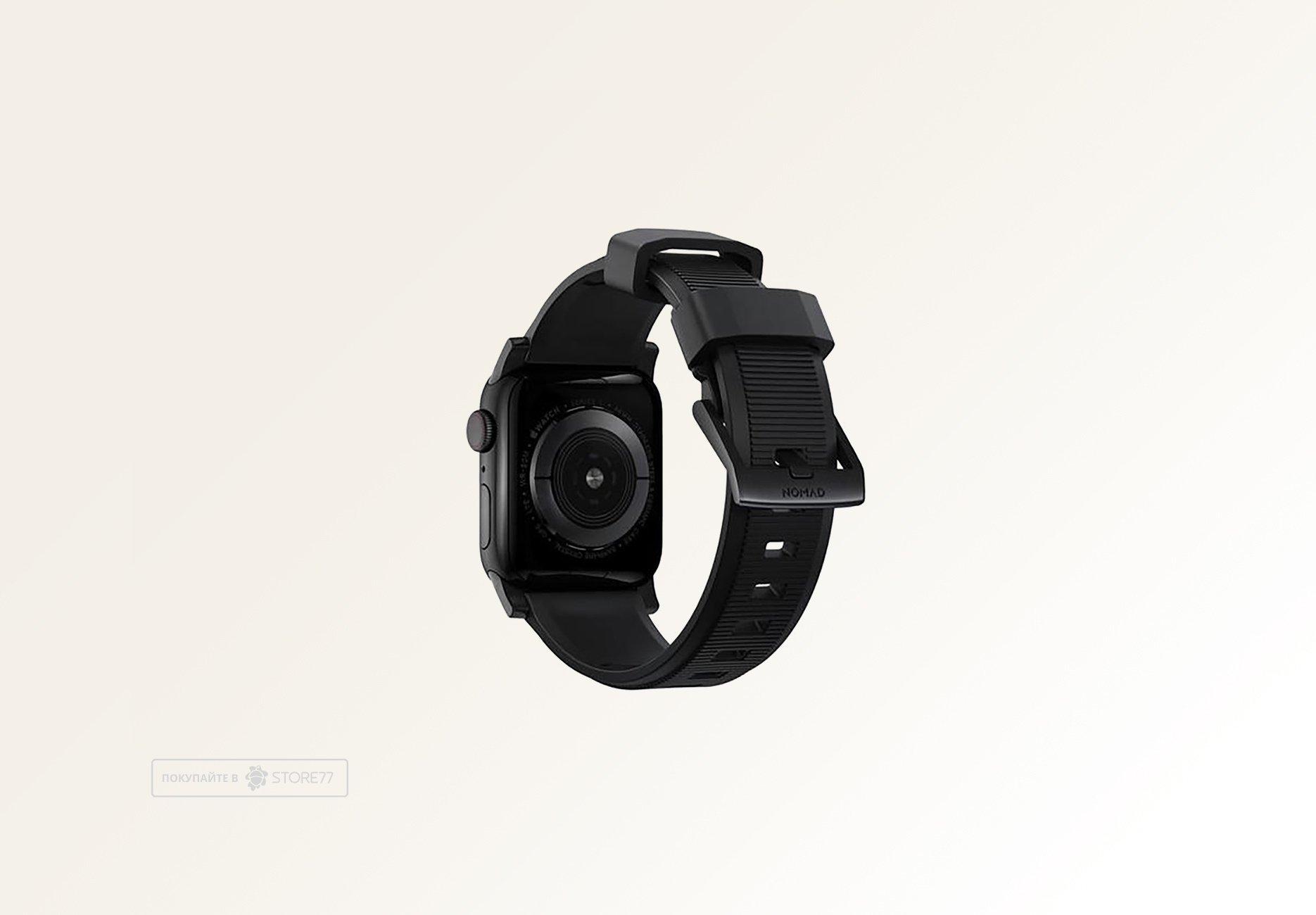Ремешок Nomad Rugged Strap V.2 для Apple Watch 38/40/41mm, фторэластомер, черная застежка (Черный)
