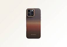 Чехол Pitaka Military-Grade для iPhone 16 Pro противоударный, цвет: закат (Sunset)