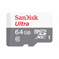 Карта памяти Sandisk Ultra microSDXC 64Gb, Class 10/UHS-1 (Class 10)