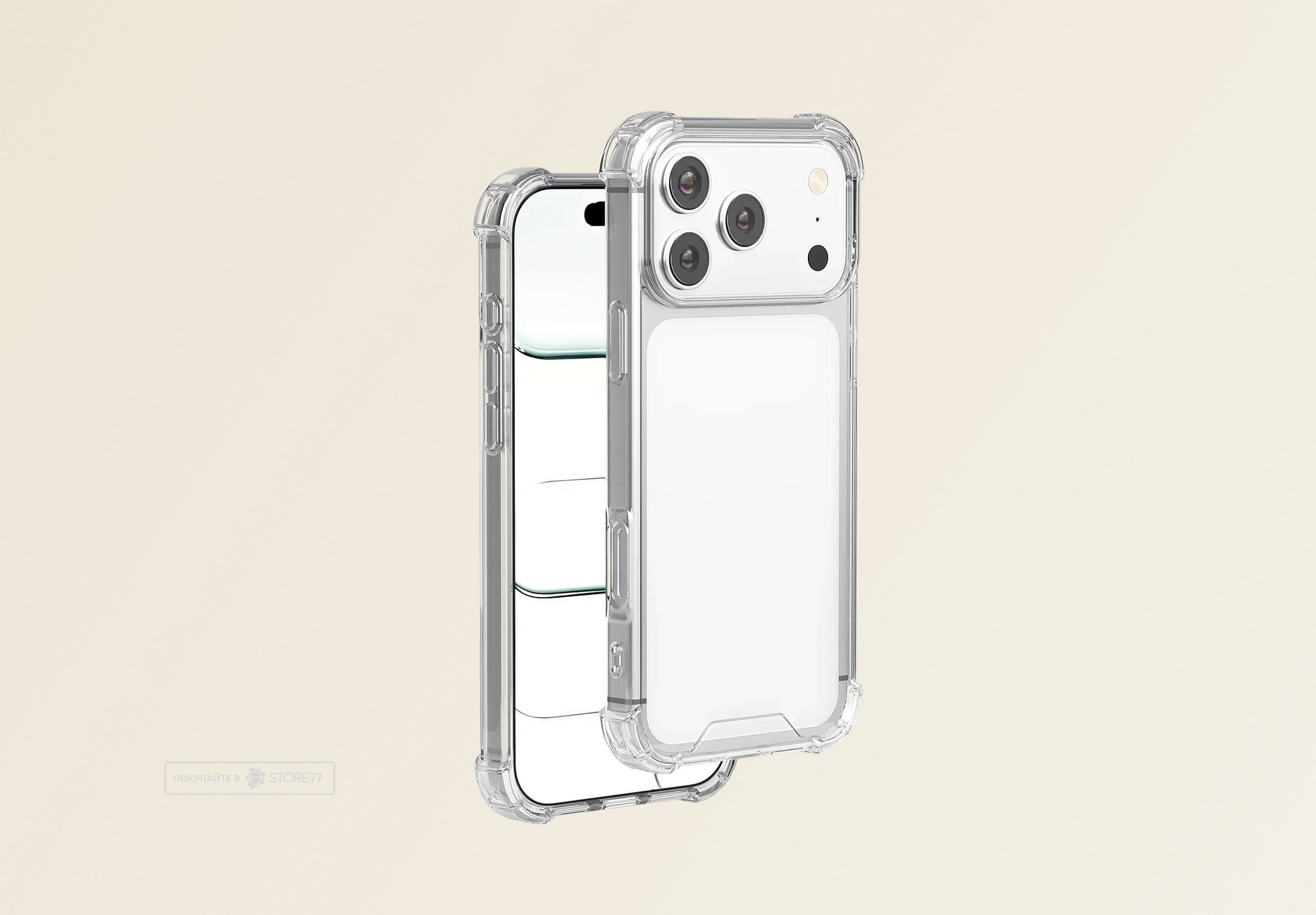 Чехол JUST USE Combo Protect для iPhone 17 Pro/18 Pro (Прозрачный)