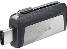 Флешка SanDisk ULTRA DUAL 256 ГБ USB3.1/Type-C (Черная)