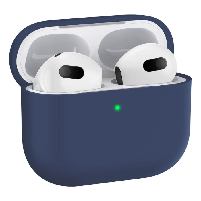 Чехол силиконовый для наушников Apple AirPods 3 (Темно-синий) Чехол силиконовый для наушников Apple AirPods 3 (Темно-синий)