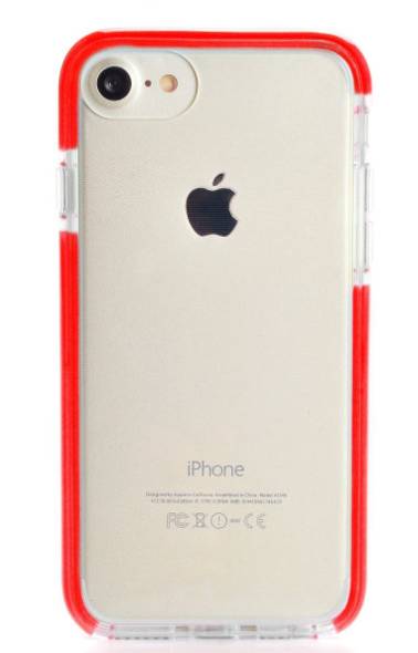 Чехол Gurdini iPhone SE(2020)/8/7/6 4.7" Crystal Ice силикон противоударный (Красный)