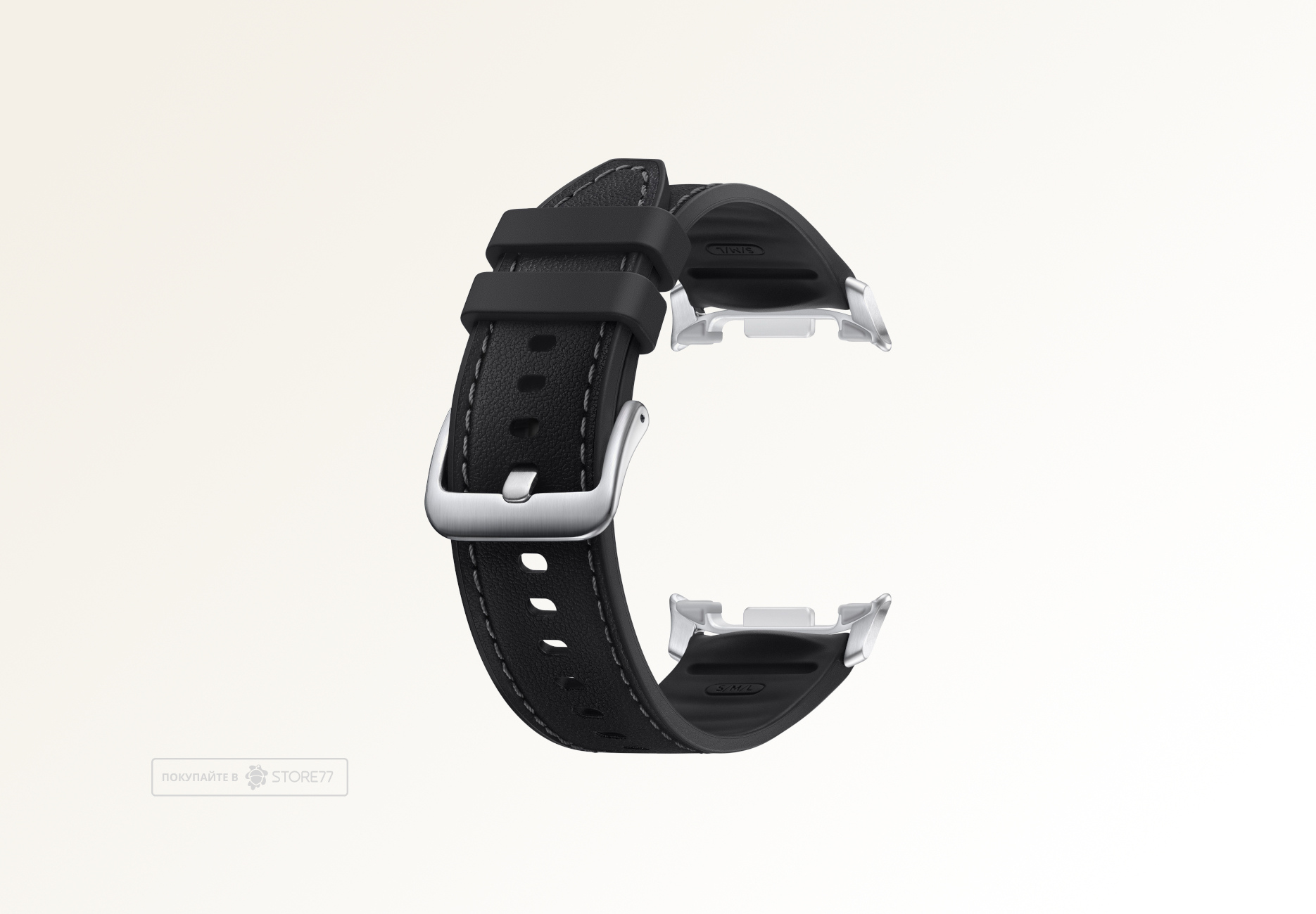 Ремешок Samsung Hybrid для Galaxy Watch 9/8/8 Classic (Черный)