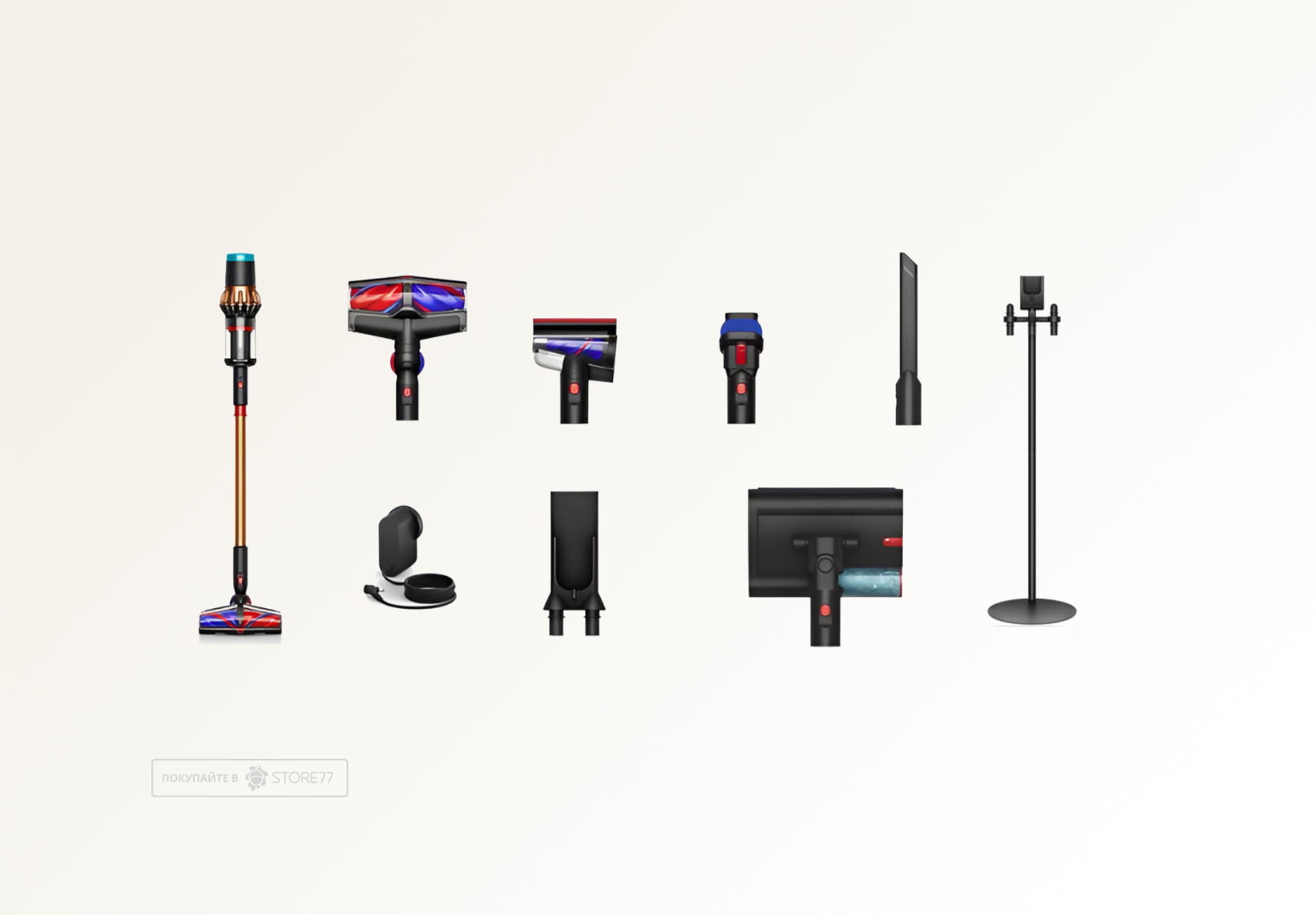 Беспроводной пылесос Dyson V16 Piston Animal Submarine с подставкой, цвет: Черный/Медный (Black/Copper) Вилка EU