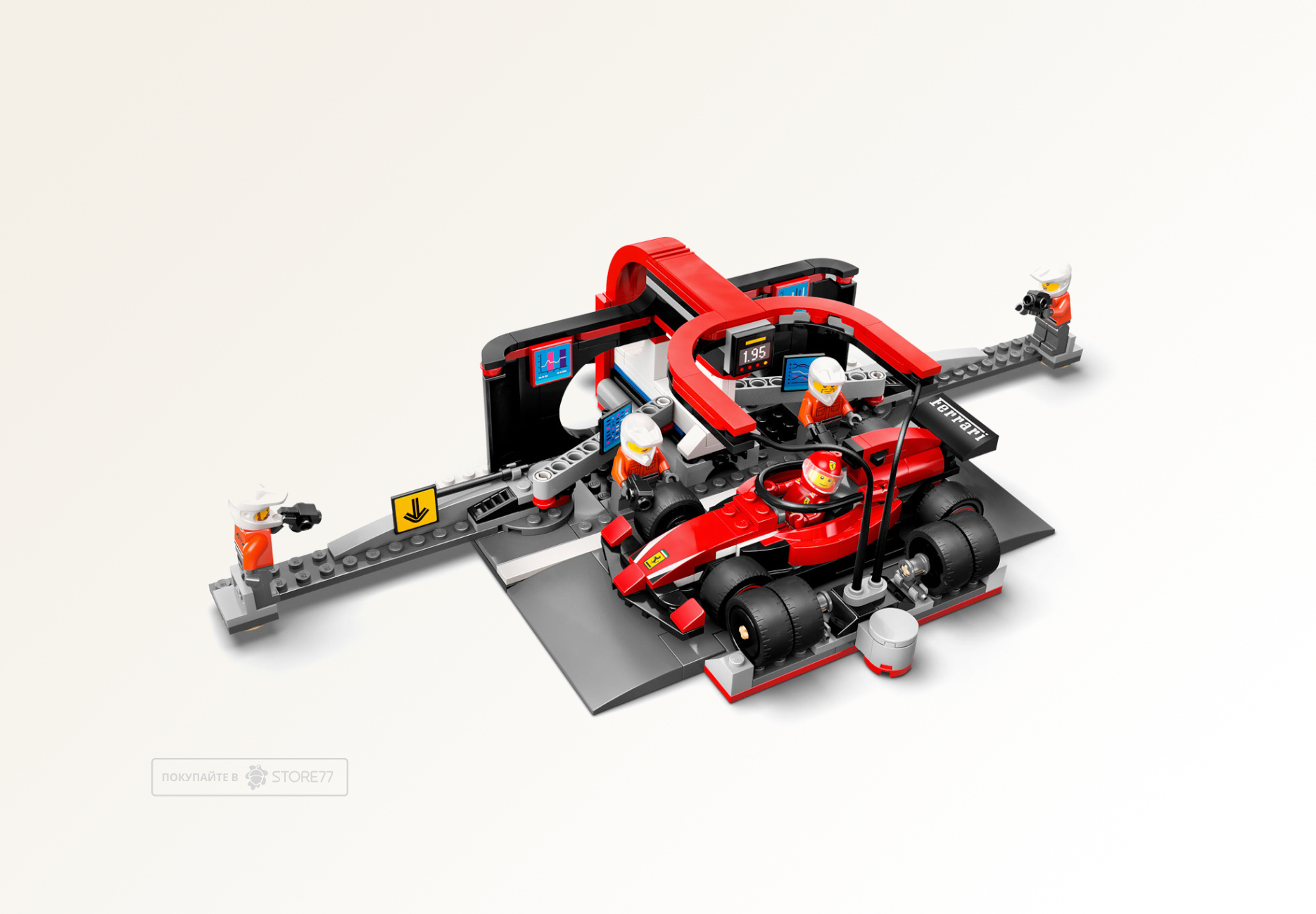 Конструктор LEGO City 60443 Пит-стоп F1 и команда болида Ferrari