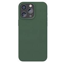 Чехол защитный VLP Ecopelle Case MagSafe для iPhone 15 Pro Max (Темно-зеленый)