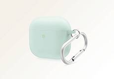 Чехол Elago для AirPods 4 Liquid Hybrid с карабином (Мятный)