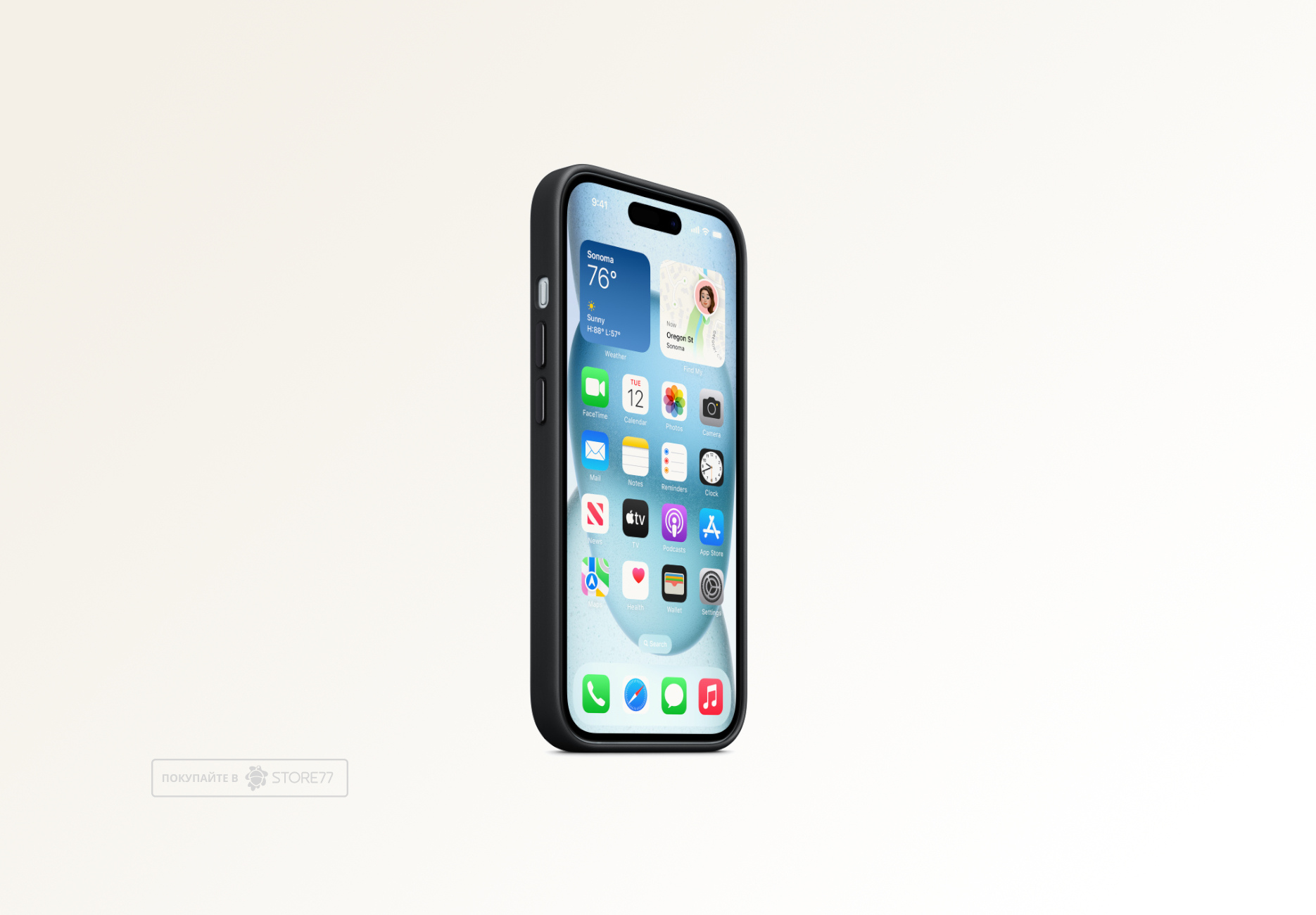 Чехол Тор с поддержкой MagSafe FineWoven Case для iPhone 15 Plus (Черный)