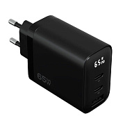 Сетевое зарядное устройство Magssory Digit 65 Вт GaN 2xUSB-C + USB-A (Черное)