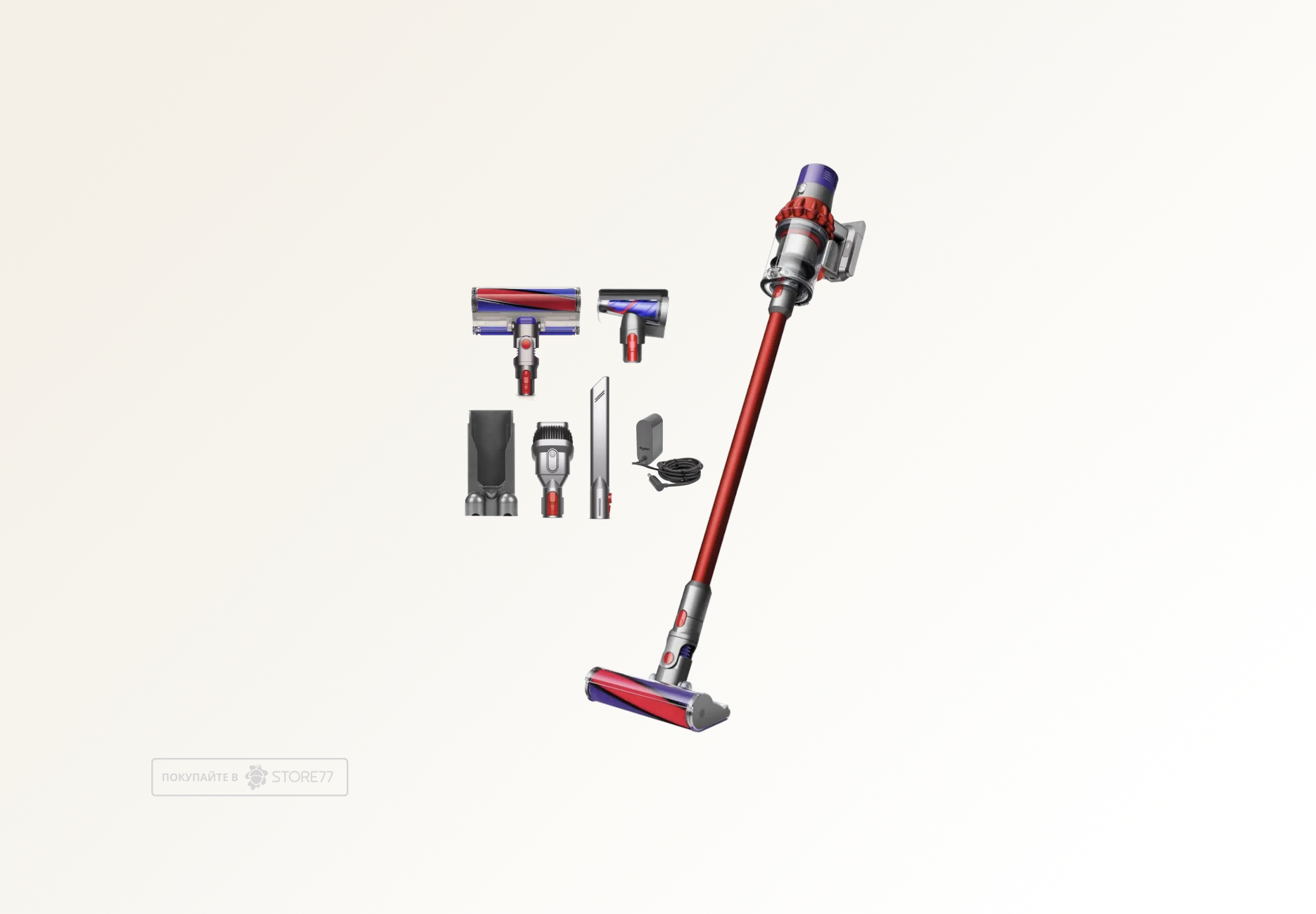Беспроводной пылесос Dyson V10 Cyclon (Красный)