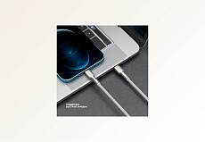 Кабель Deppa Elite USB-C - Lightning, 1м (Белый)