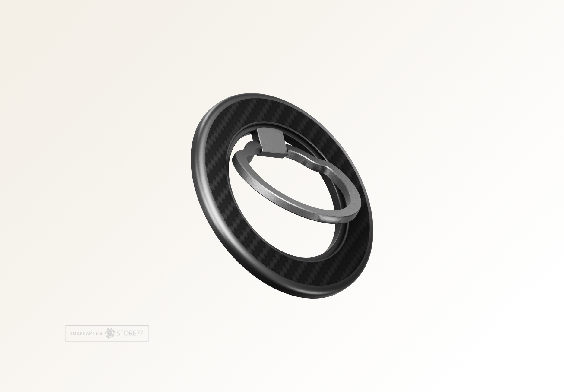 Кольцо-держатель Gurdini Kevlar iRing MagSafe (Черный) 