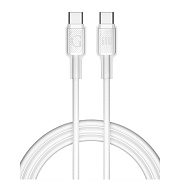 Кабель Gurdini Braided USB-C - USB-C 3A, 60 Вт 1м плетеный (Белый)