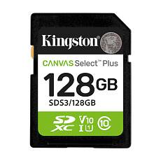 Карта памяти Kingston Canvas Select Plus SD 128 ГБ, 150 МБ/с, Class 10