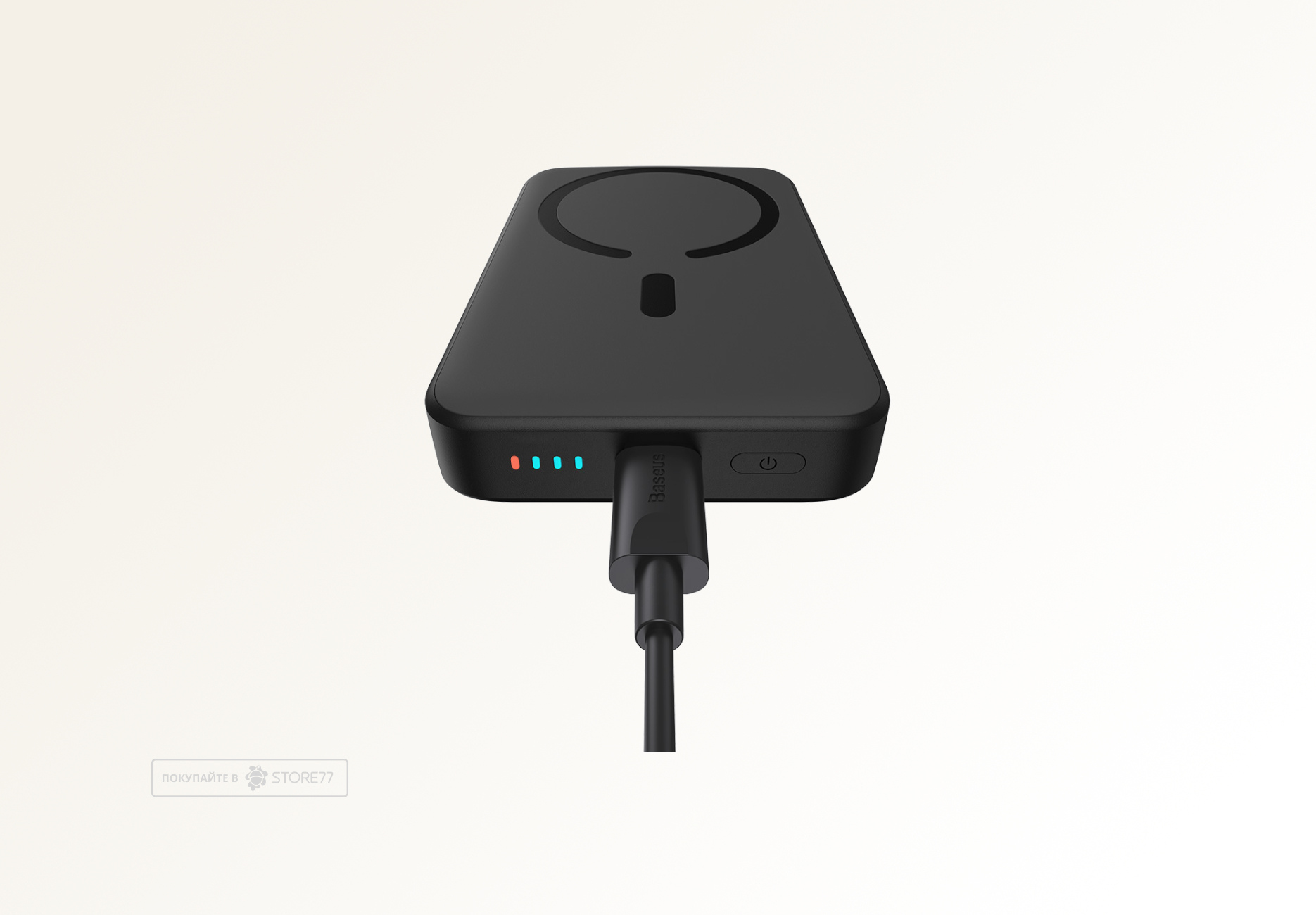 Внешний аккумулятор Baseus Magnetic mini Wireless FC 10000mAh 20W, с кабелем USB-C - USB-C (Черный)