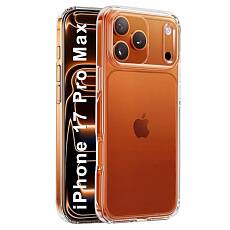 Чехол силиконовый для Apple iPhone 17 Pro Max плотный (Прозрачный)