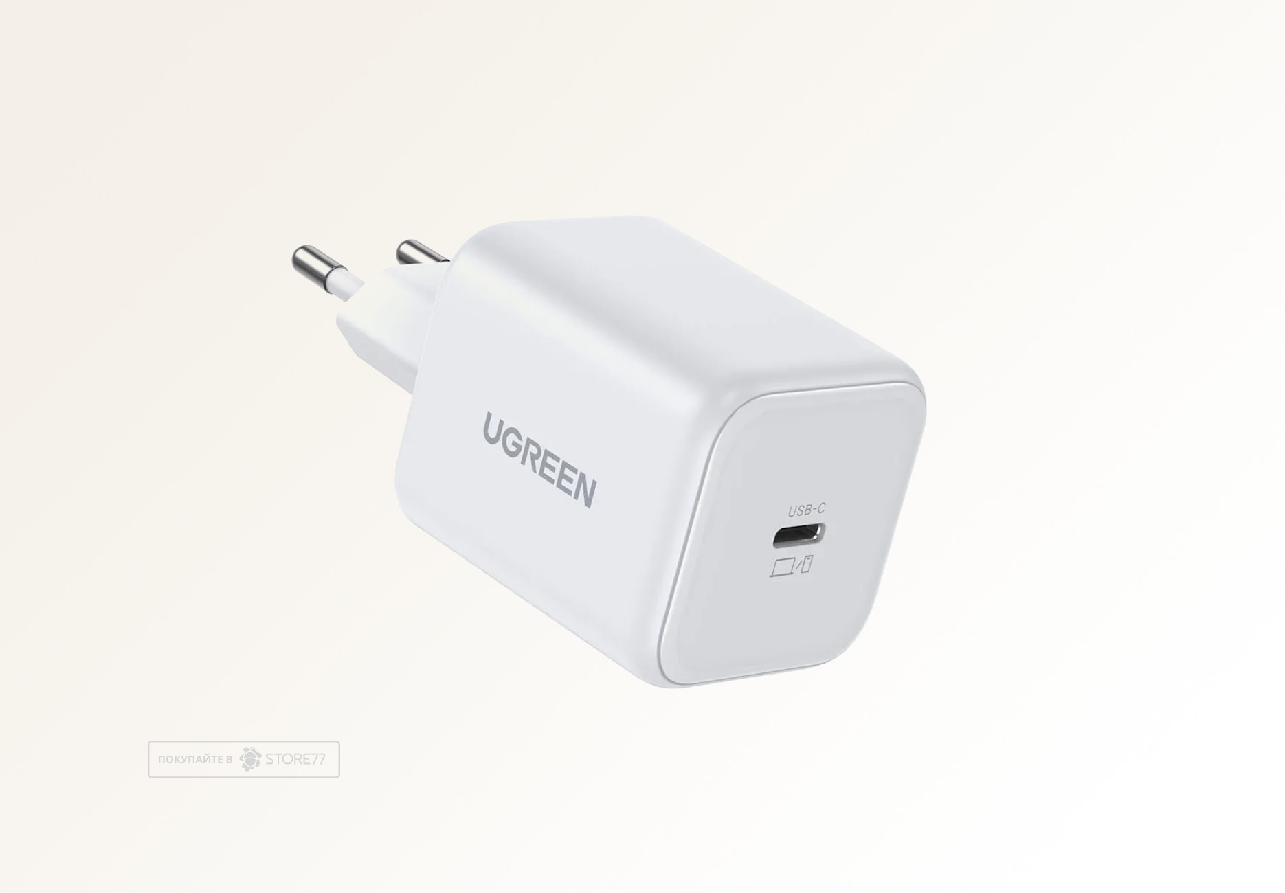 Сетевое зарядное устройство UGREEN X524 45 Вт GaN USB-C (Белый)