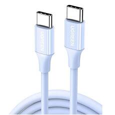 Кабель UGREEN US264 USB-C - USB-C, 60 Вт PD, 1 м (Голубой)