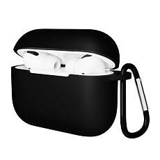 Чехол Gurdini Soft Touch для Airpods Pro 3 с карабином (Черный)