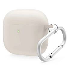 Чехол Elago для AirPods 4 Liquid Hybrid с карабином (Серый)