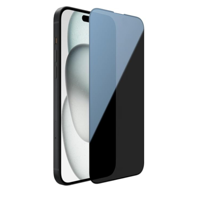 Защитное стекло Gurdini для iPhone 15 (Антишпион)