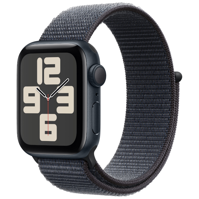 Часы Apple Watch SE (2024) 40mm Aluminium Case, Sport Loop,цвет Ink (Черный)