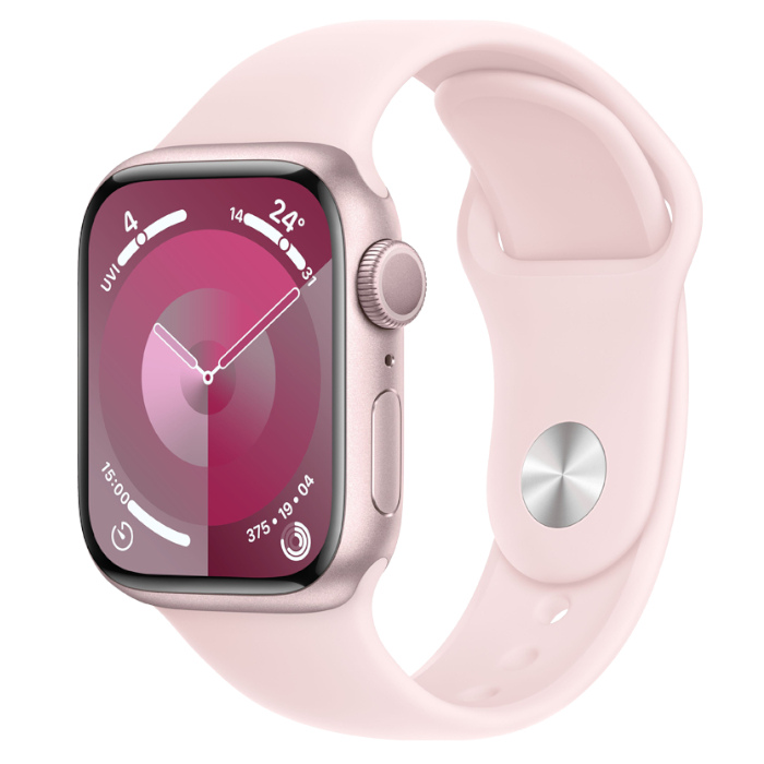 Часы Apple Watch Series 9 GPS 41mm Aluminum Case with Sport Band (Розовый) M/L