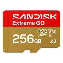 Карта памяти SanDisk Extreme Go microSDXC 256 ГБ UHS класс 3, класс видео 30, A2