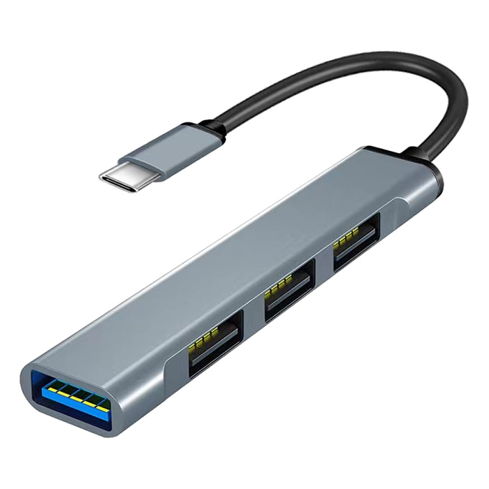 Переходник iNeez USB-C to 3xUSB 2.0 + 1xUSB 3.0 (Графитовый)