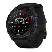 Умные часы Garmin Descent Mk3i, 43 мм, корпус: карбоново-серый (Carbon Gray), DLC-покрытие, с черным силиконовым ремешком (Black Silicone Band)