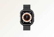 Чехол Pitaka Air Case для Apple Watch Ultra 49mm (Чёрно-серый)