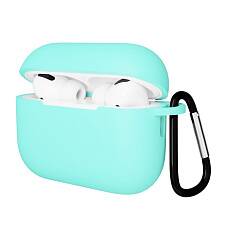 Чехол Gurdini Soft Touch для Airpods Pro 3 с карабином (Мятный)