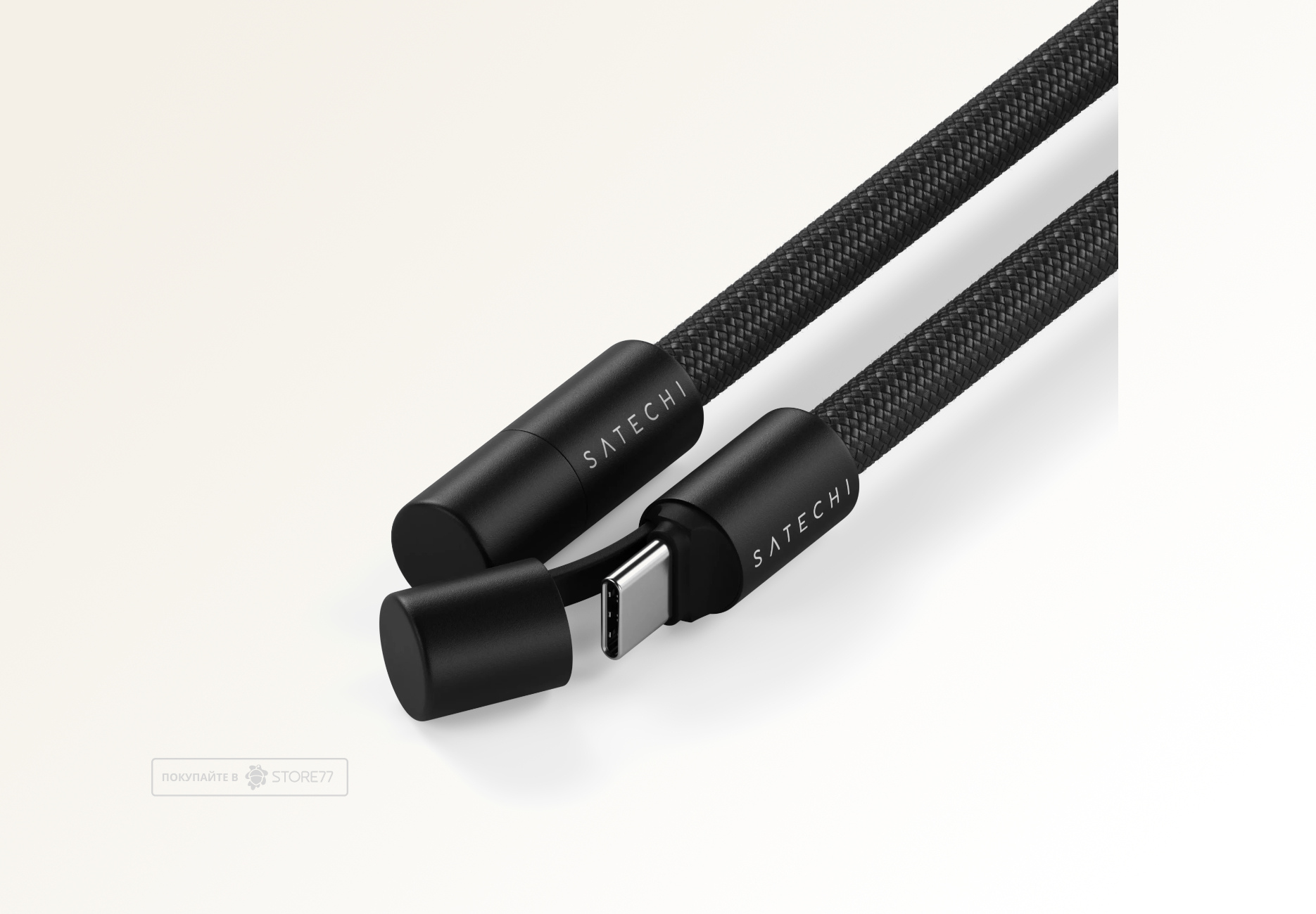 Кабель-ремешок Satechi OntheGo Crossbody Lanyard 60 Вт, 1.5м (Черный)