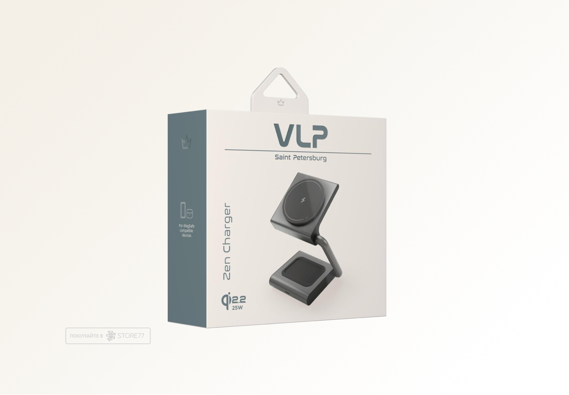 Беспроводное зарядное устройство VLP Zen Charger Qi2.2 25Вт (Серое)