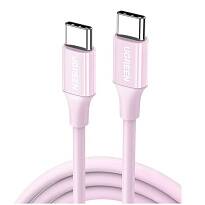Кабель UGREEN US264 USB-C - USB-C, 60 Вт PD, 1 м (Розовый)