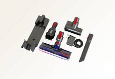 Беспроводной пылесос Dyson V8 Slim Fluffy (Красный/Никель)