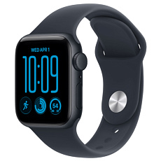 Часы Apple Watch SE 3 (2026) 40 мм,  корпус алюминий черная ночь (Midnight Aluminium), ремешок Sport Band, цвет: синий (Navy Blue), размер: M/L