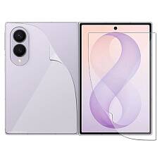 Защитная пленка для внешнего экрана Samsung Galaxy Z Fold 8 2в1 (Глянцевая)