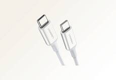 Кабель UGREEN US264 USB-C - USB-C, 60 Вт PD, 2 м (Белый)